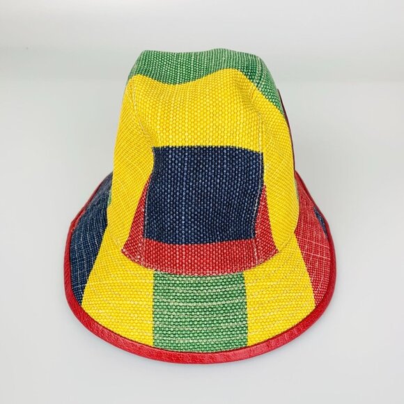 NWT Gucci stripe fedora hat in yellow size L(59cm) - Picture 3 of 13
